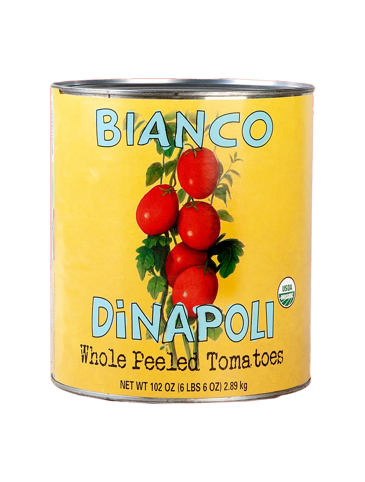 Organic Whole Peeled Tomatoes w/ Basil - 102 oz