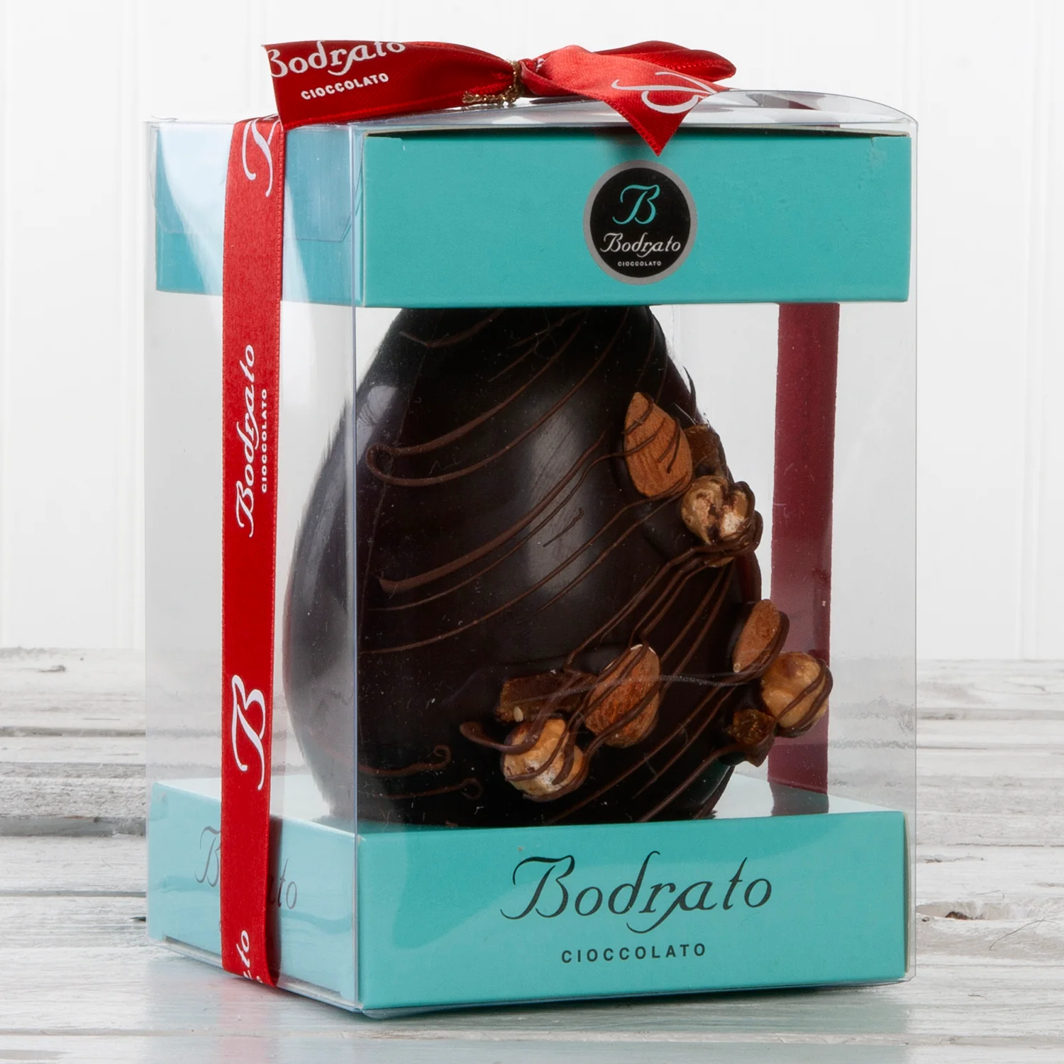 Mediterranean Dark Chocolate Easter Egg w/Hazelnuts, Almonds and Orange Peels - 4.23 oz