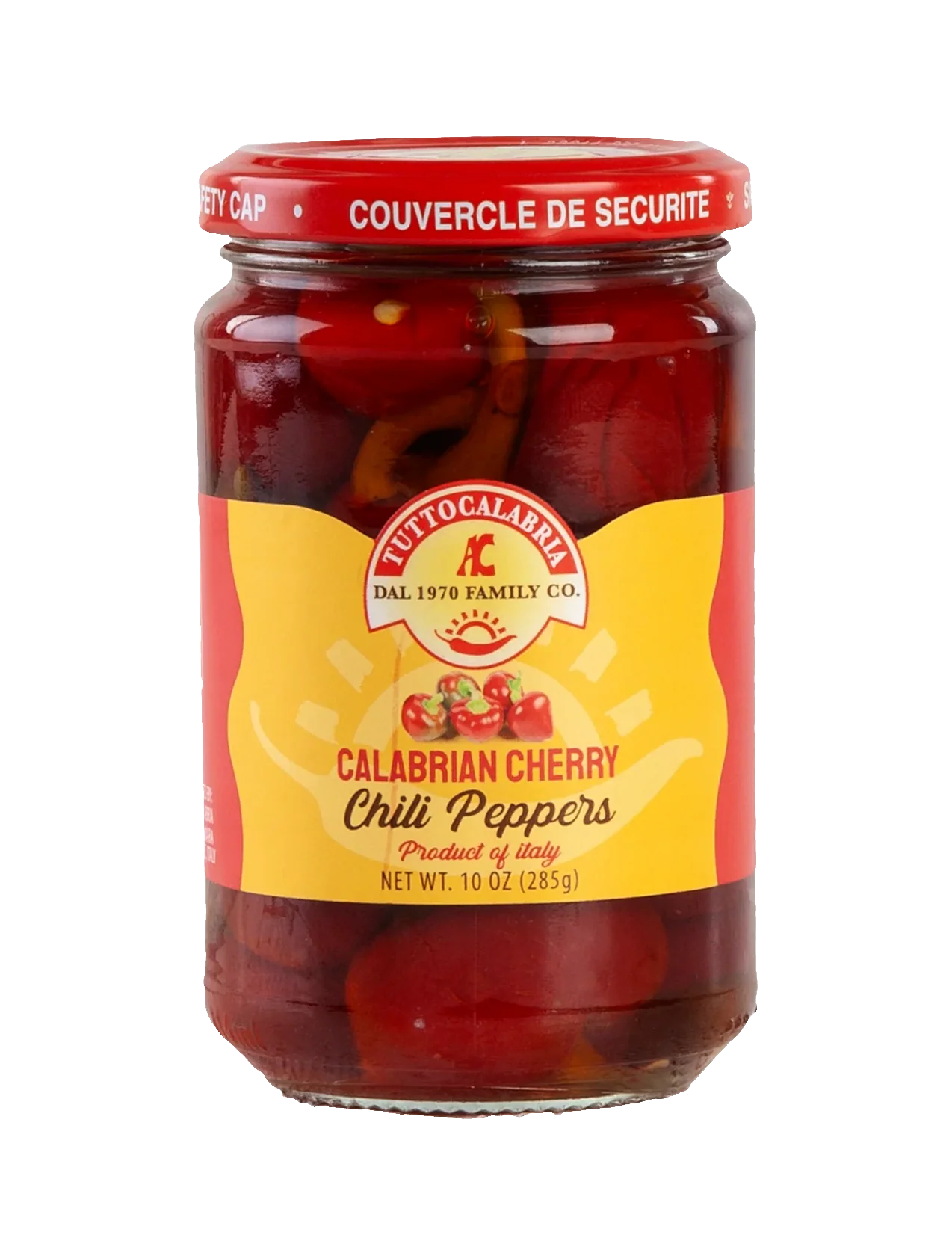 Calabrian Cherry Chili Peppers in Oil - 10 oz