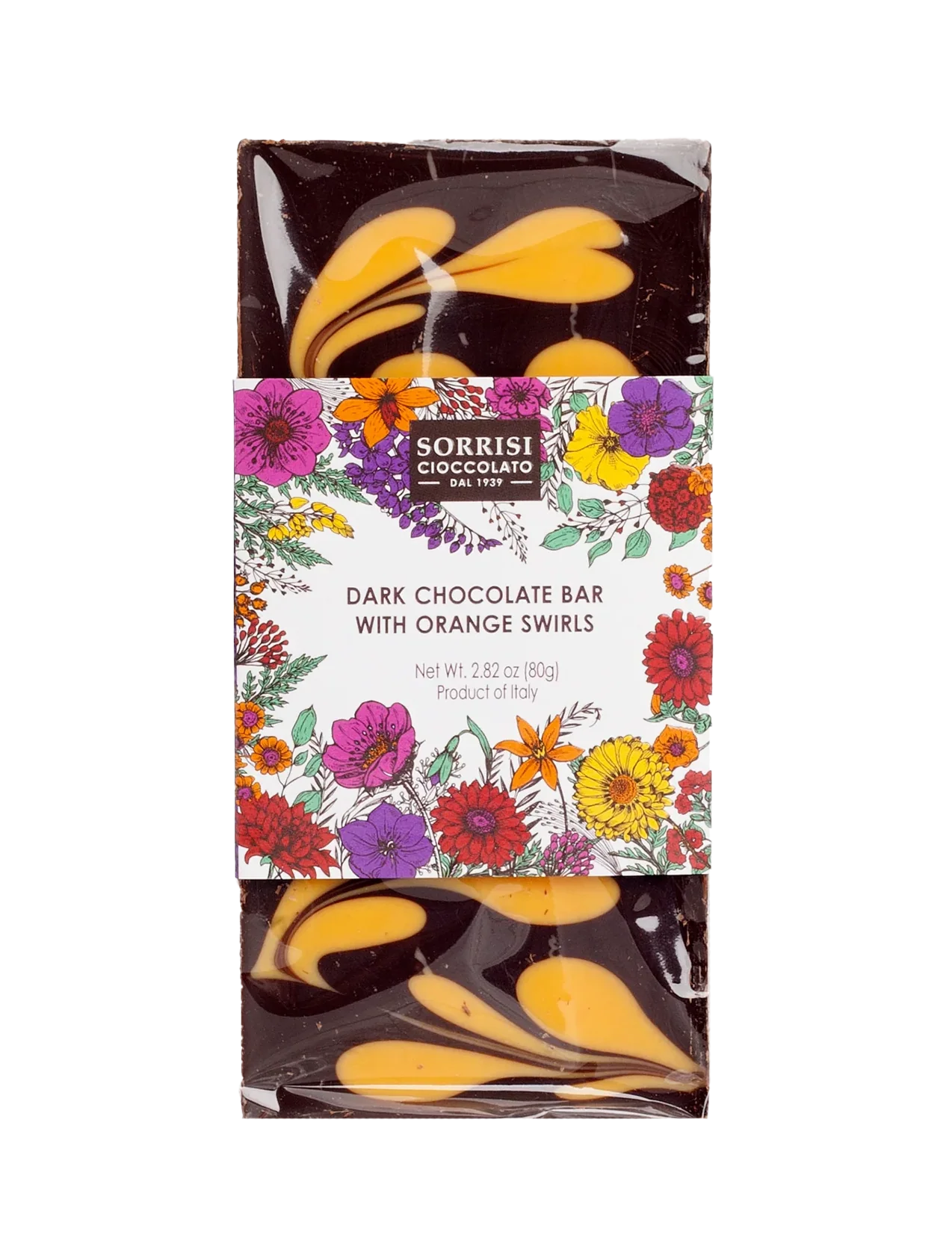 Dark Chocolate Bar with Orange Swirls - 2.82 oz