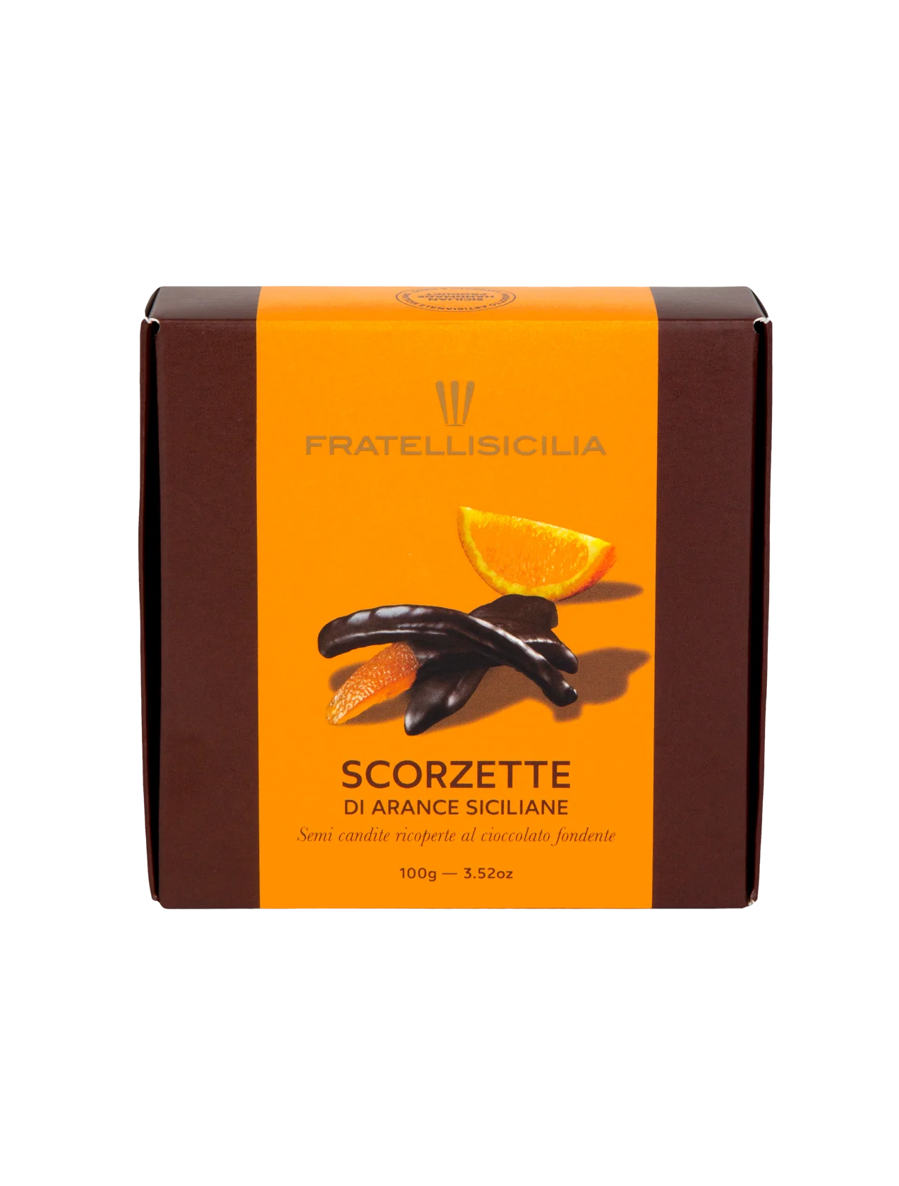 Dark Chocolate Covered Sicilian Orange Peels - 3.52 oz