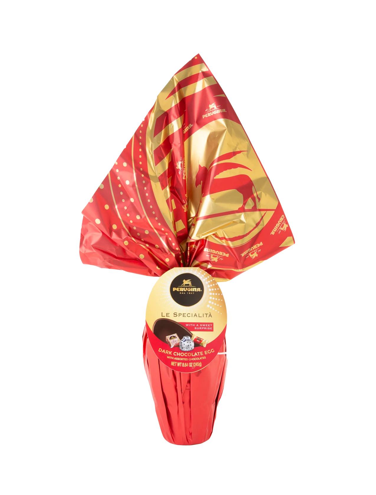 Dark Chocolate Egg with Assorted Praline Chocolate Surprise - 8.64 oz