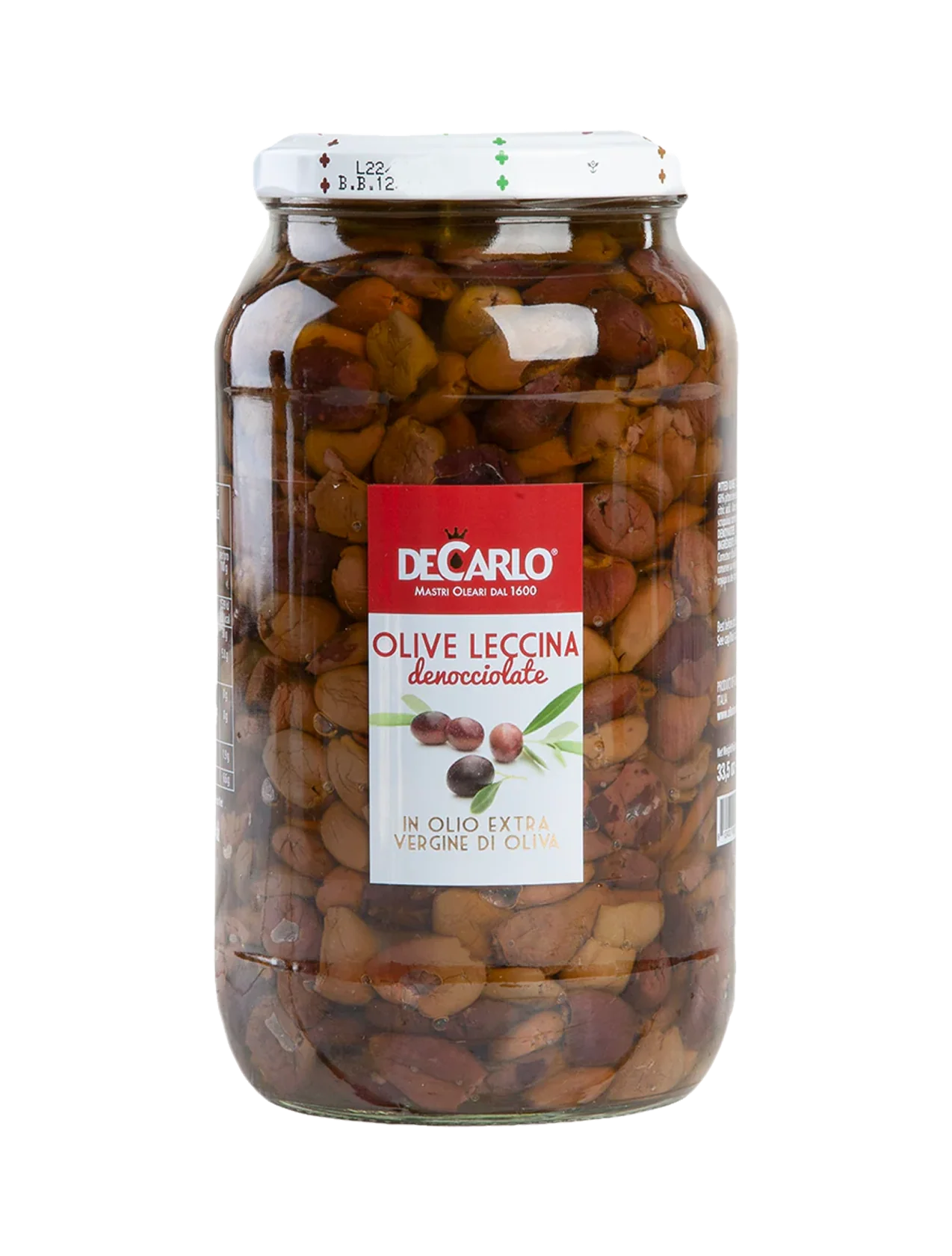 Pitted Leccina Olives in Extra Virgin Olive Oil - 33.5 oz