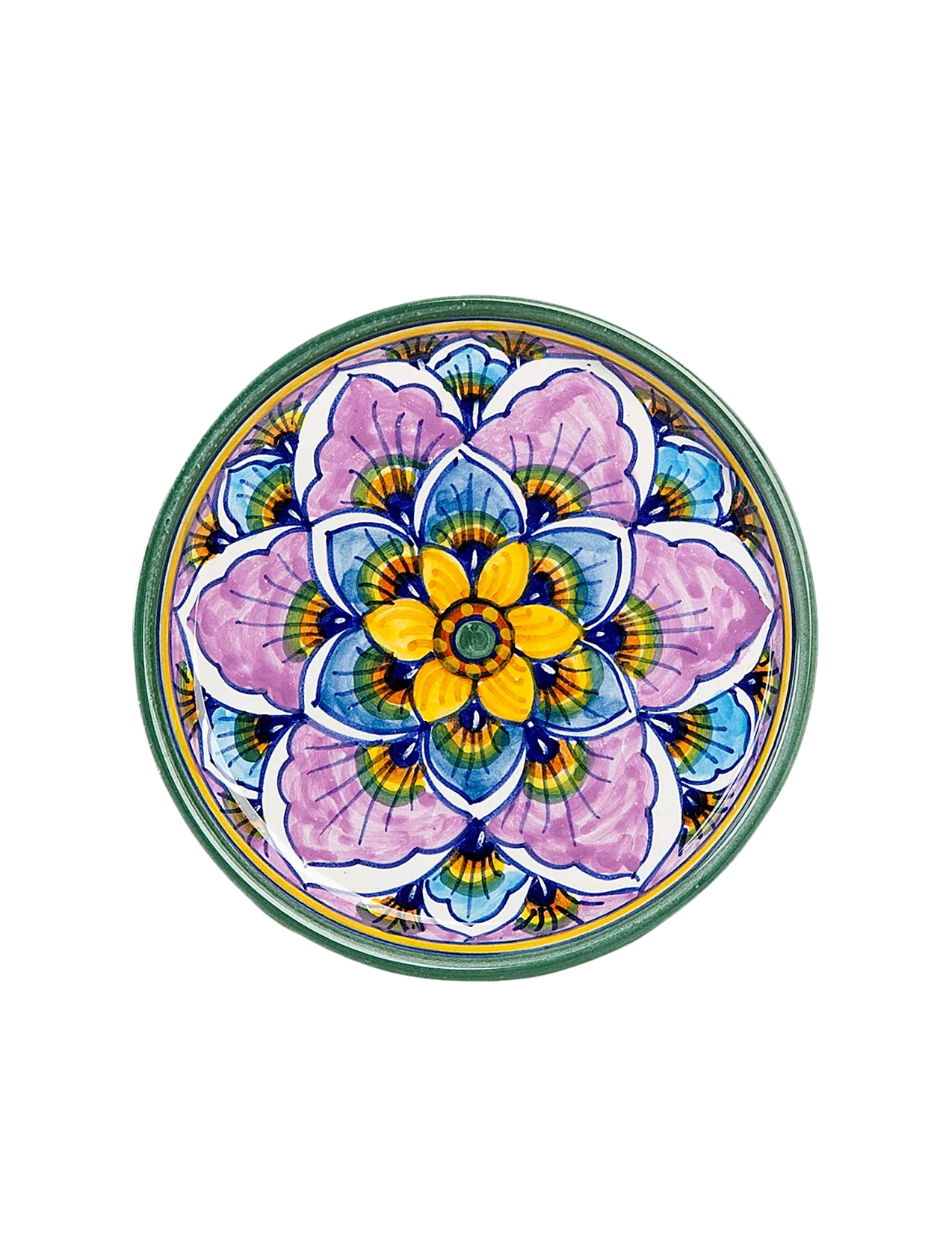 Deruta Geometric Peacock Pattern Coaster - Image 5