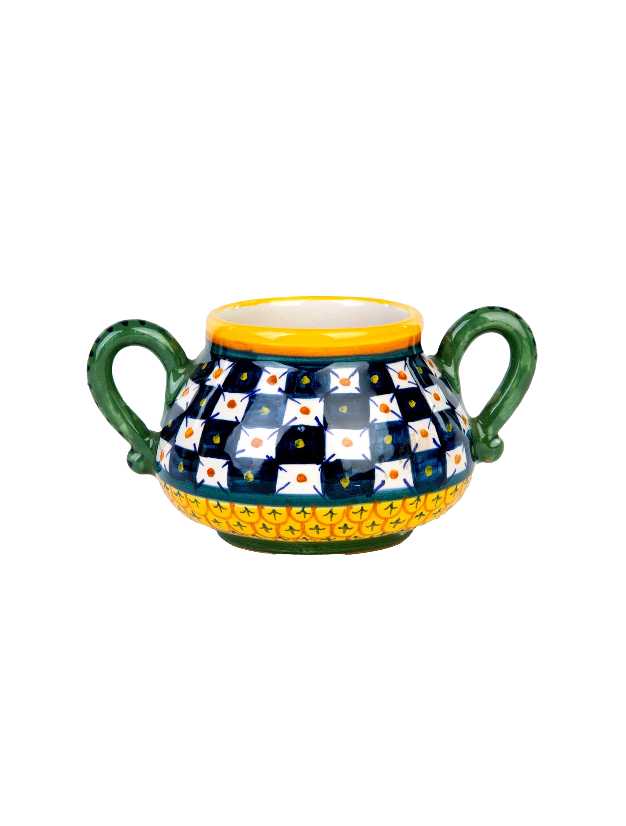 Deruta Geometric Sugar and Creamer Set - Image 3
