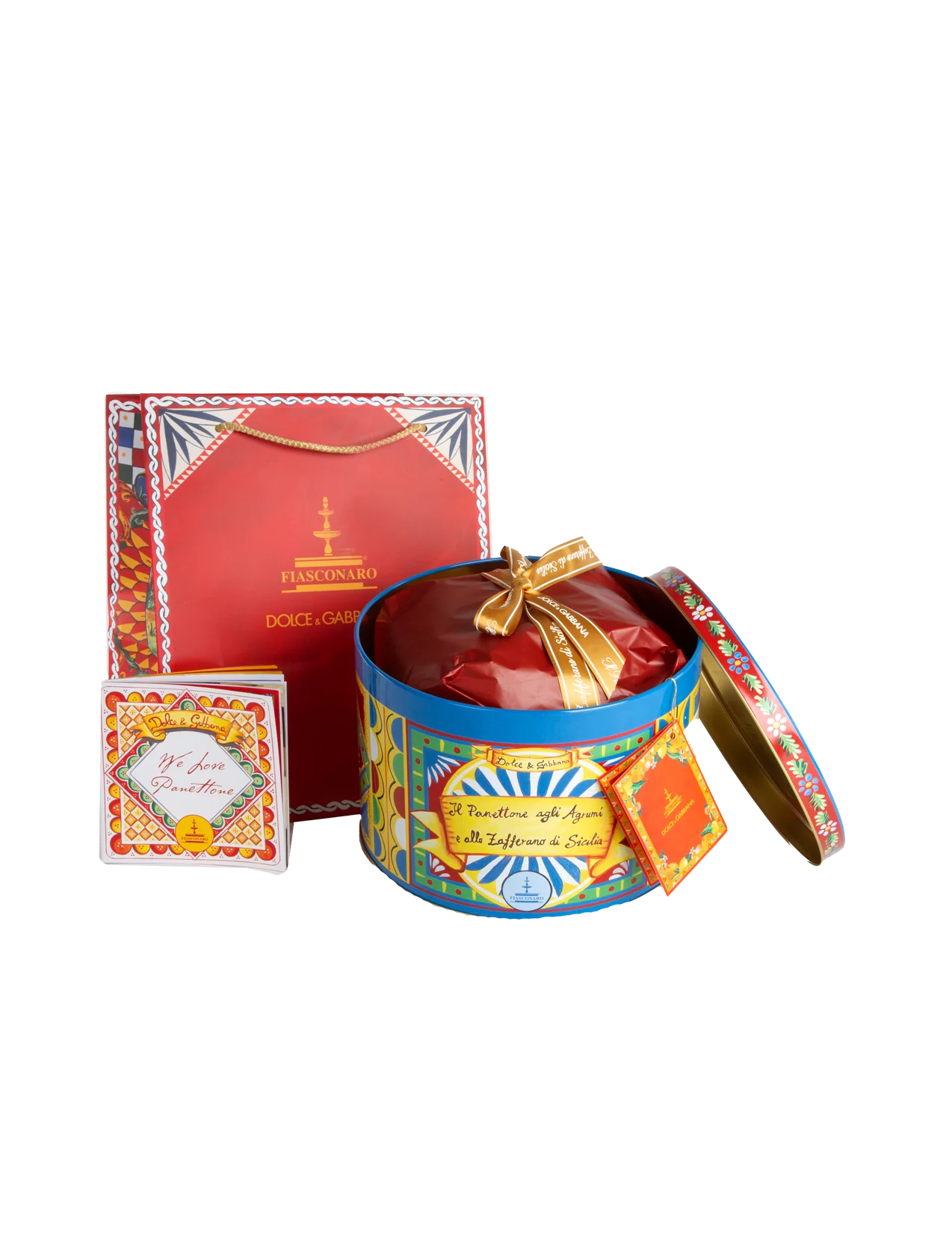 Dolce & Gabbana Citrus and Saffron Panettone Cake - 2.2 lb Blue Tin