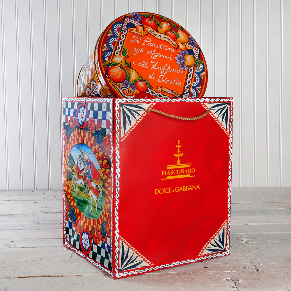 Dolce & Gabbana Citrus and Saffron Panettone Cake - 2.2 lb Blue Tin - Image 3