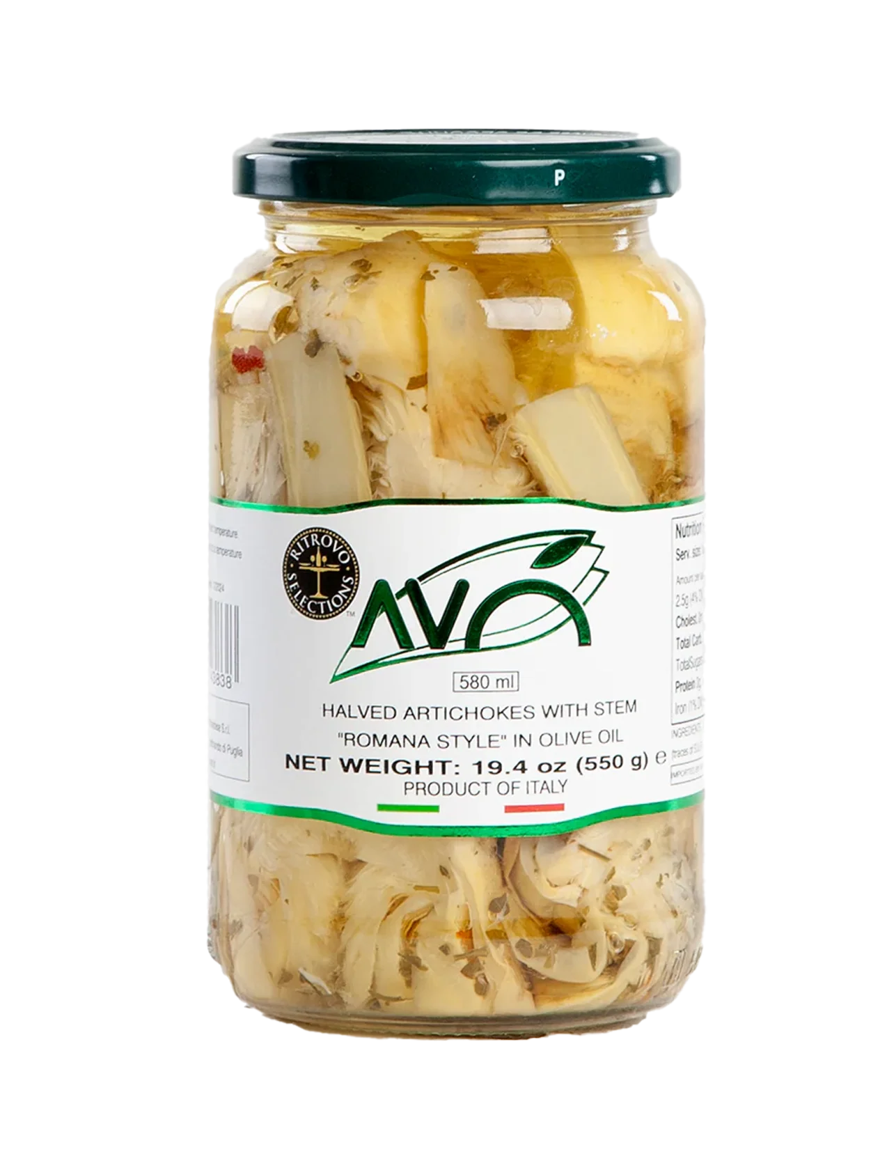 Halved Artichokes with Stem "Romana Style" in Olive Oil - 19 oz
