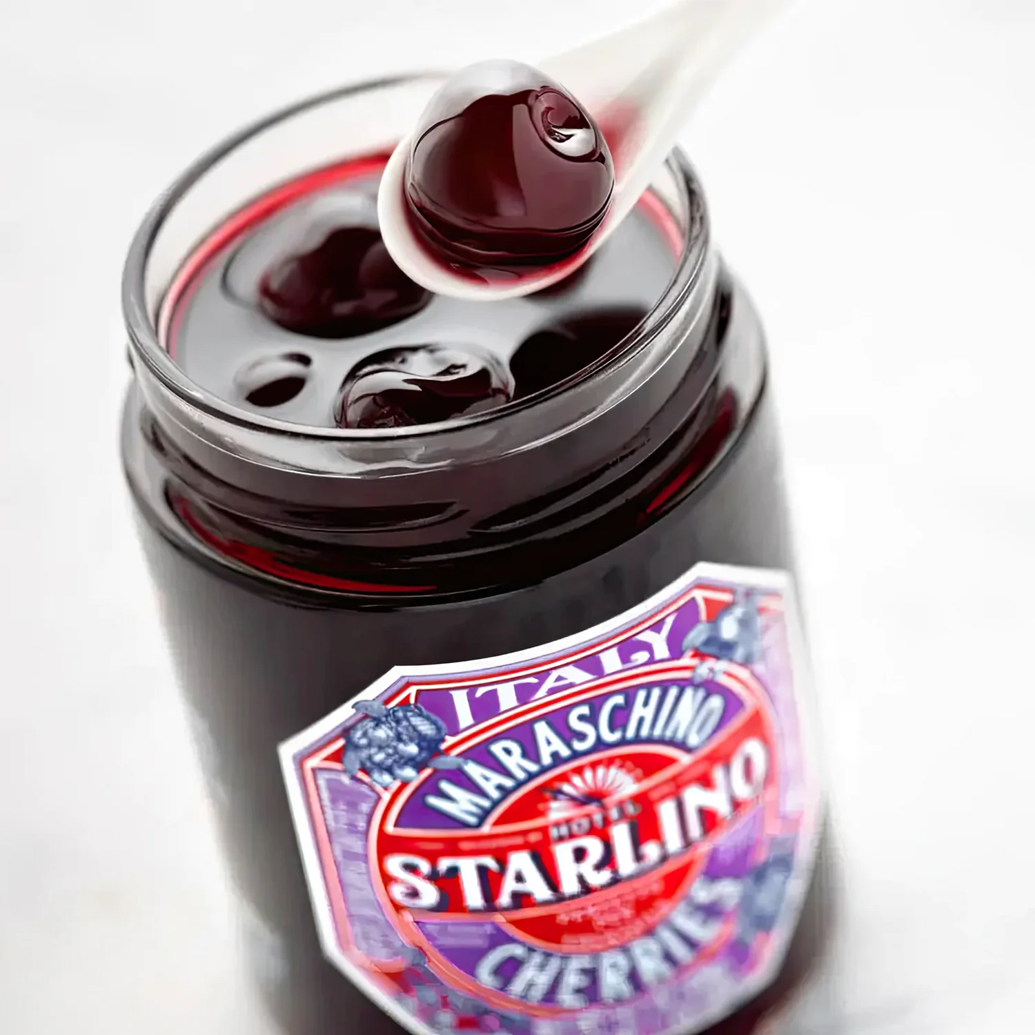 Hotel Starlino Italian Maraschino Cherries Gift Set – 2 x 14.1 oz Jars with Serving Spoon - Image 2