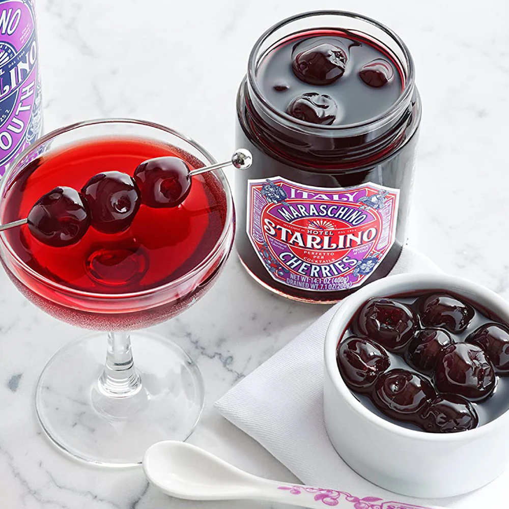 Hotel Starlino Maraschino Cherries in Syrup - 14.1 oz - Image 2