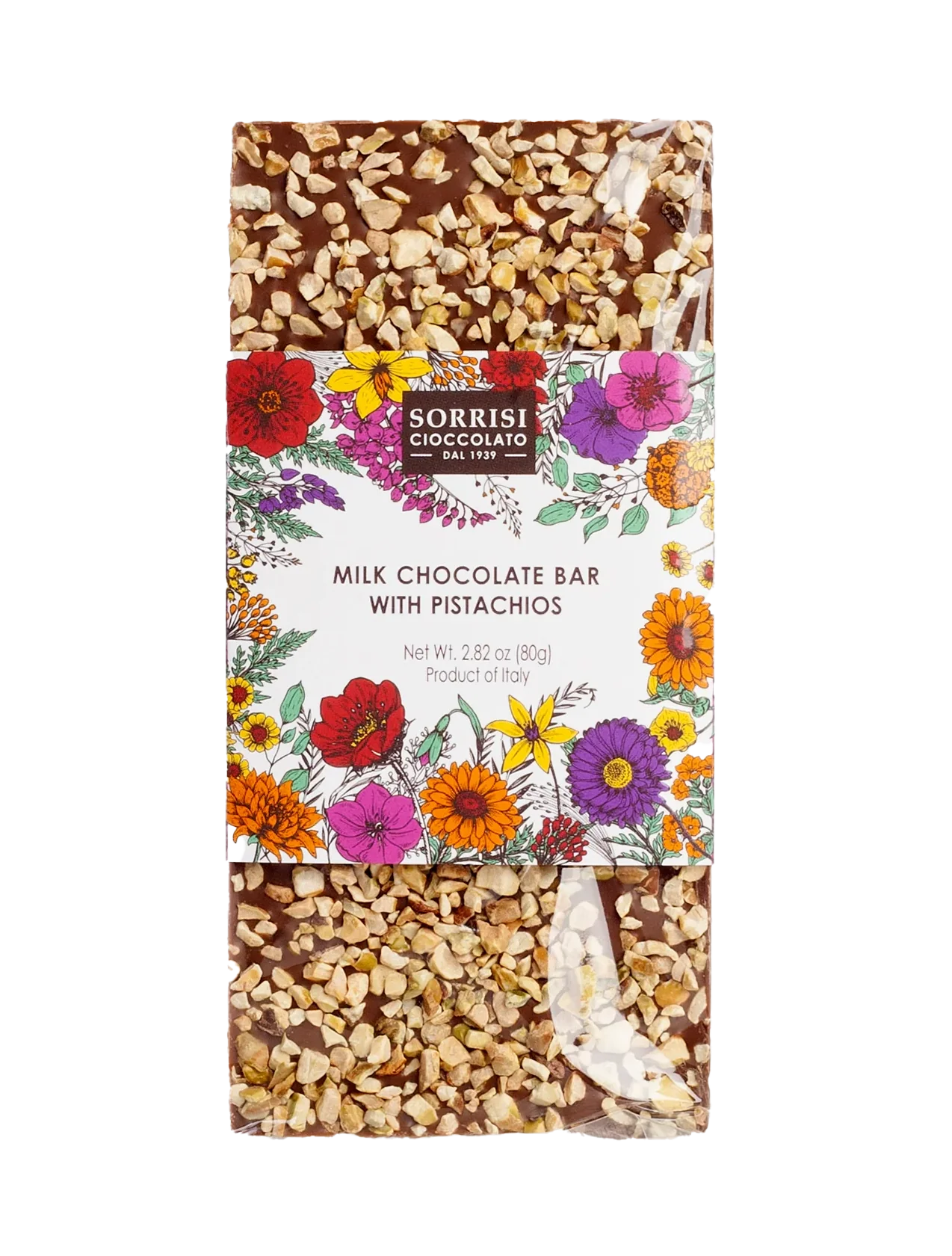 Milk Chocolate Bar with Chopped Pistachios - 2.82 oz