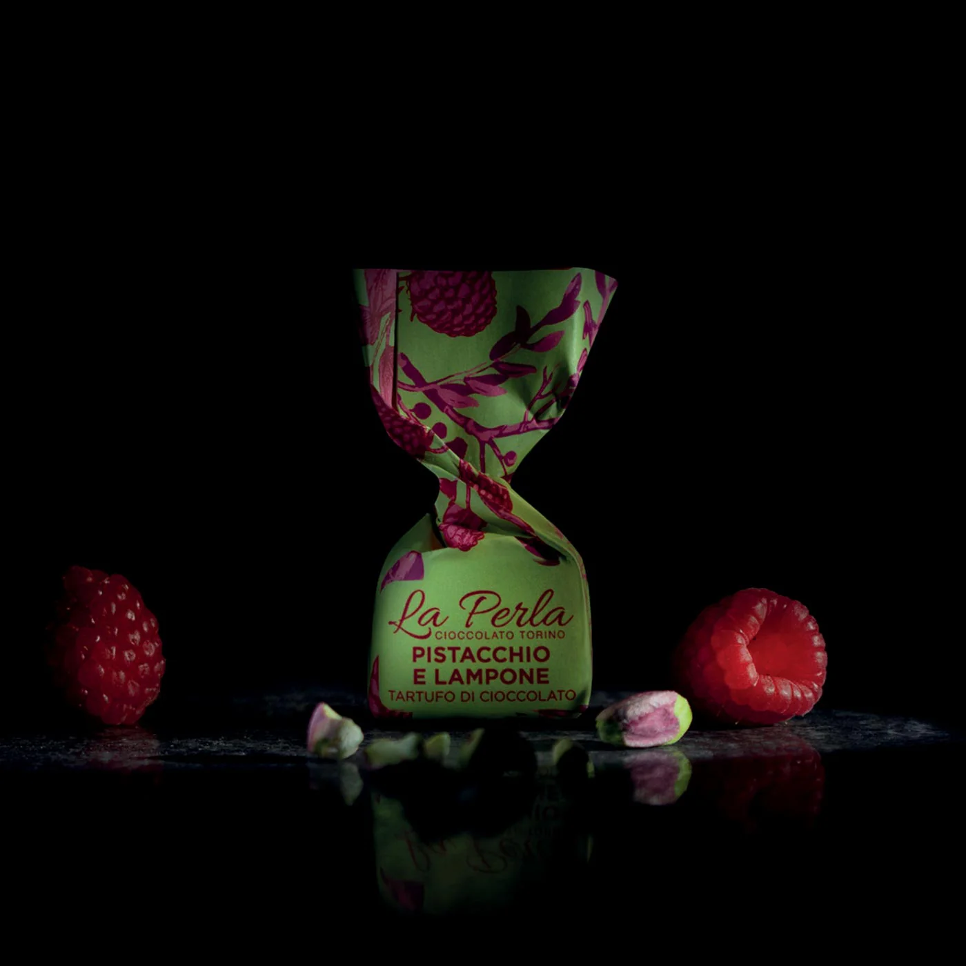 Pistachio and Raspberry Chocolate Truffles - 7 oz - Image 3