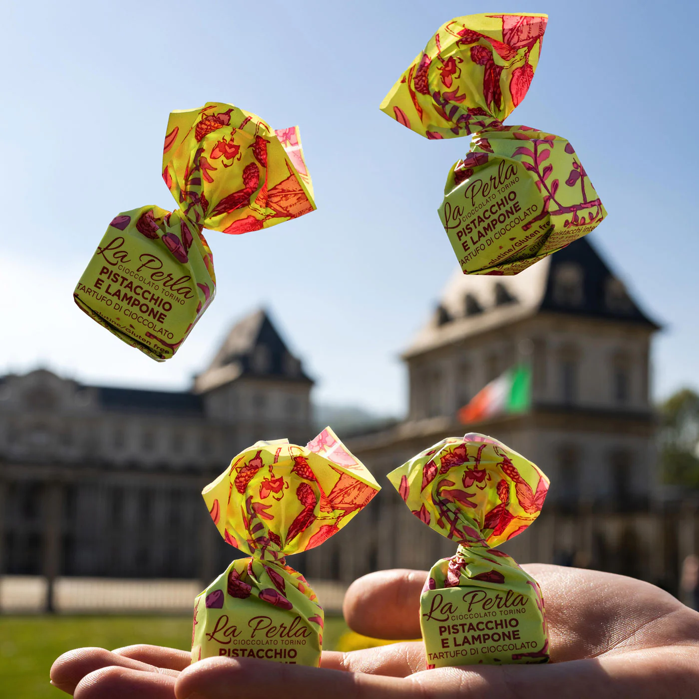 Pistachio and Raspberry Chocolate Truffles - 7 oz - Image 4