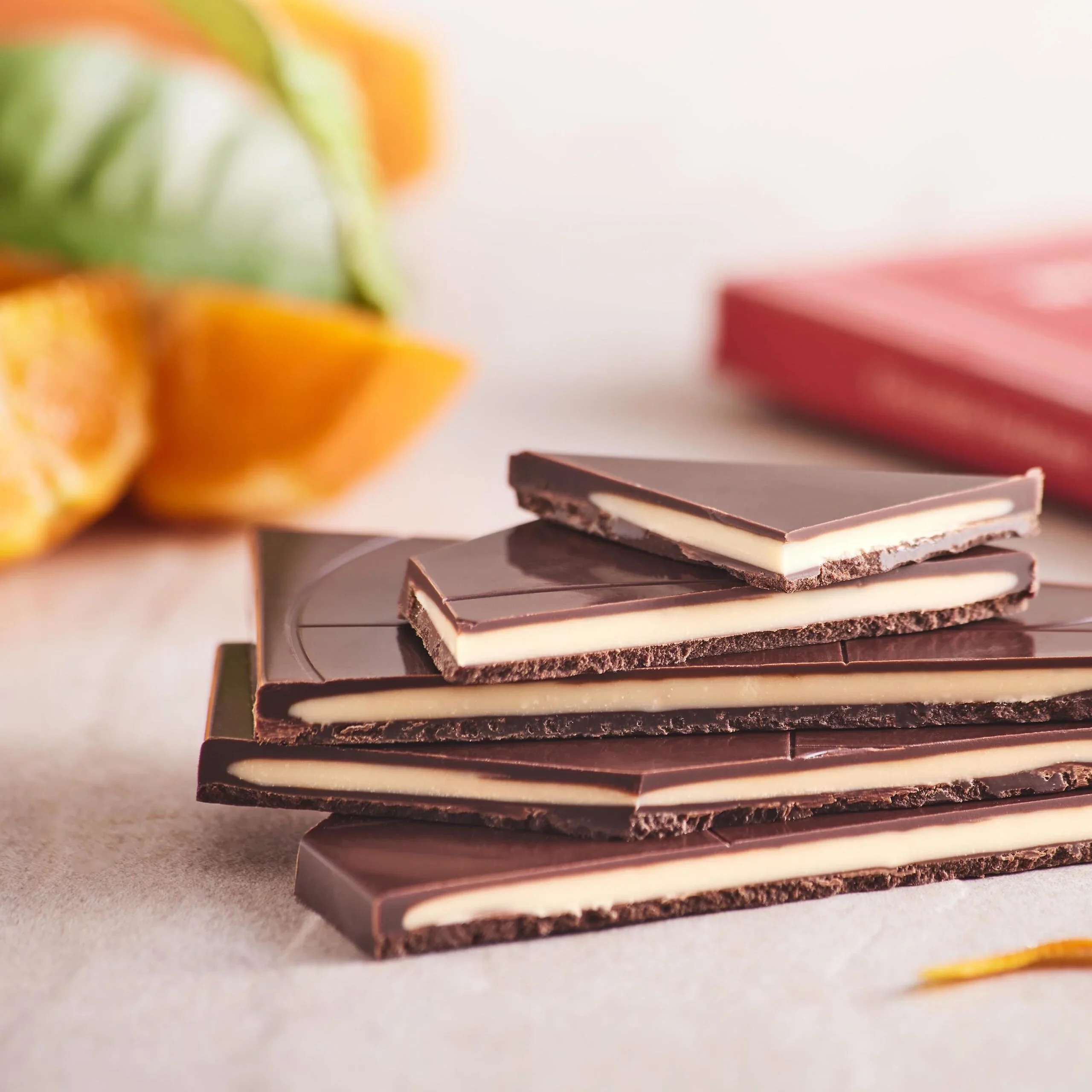 Dark Chocolate Bar with Ciaculli Mandarin Ganache Filling - 2.82 oz - Image 3