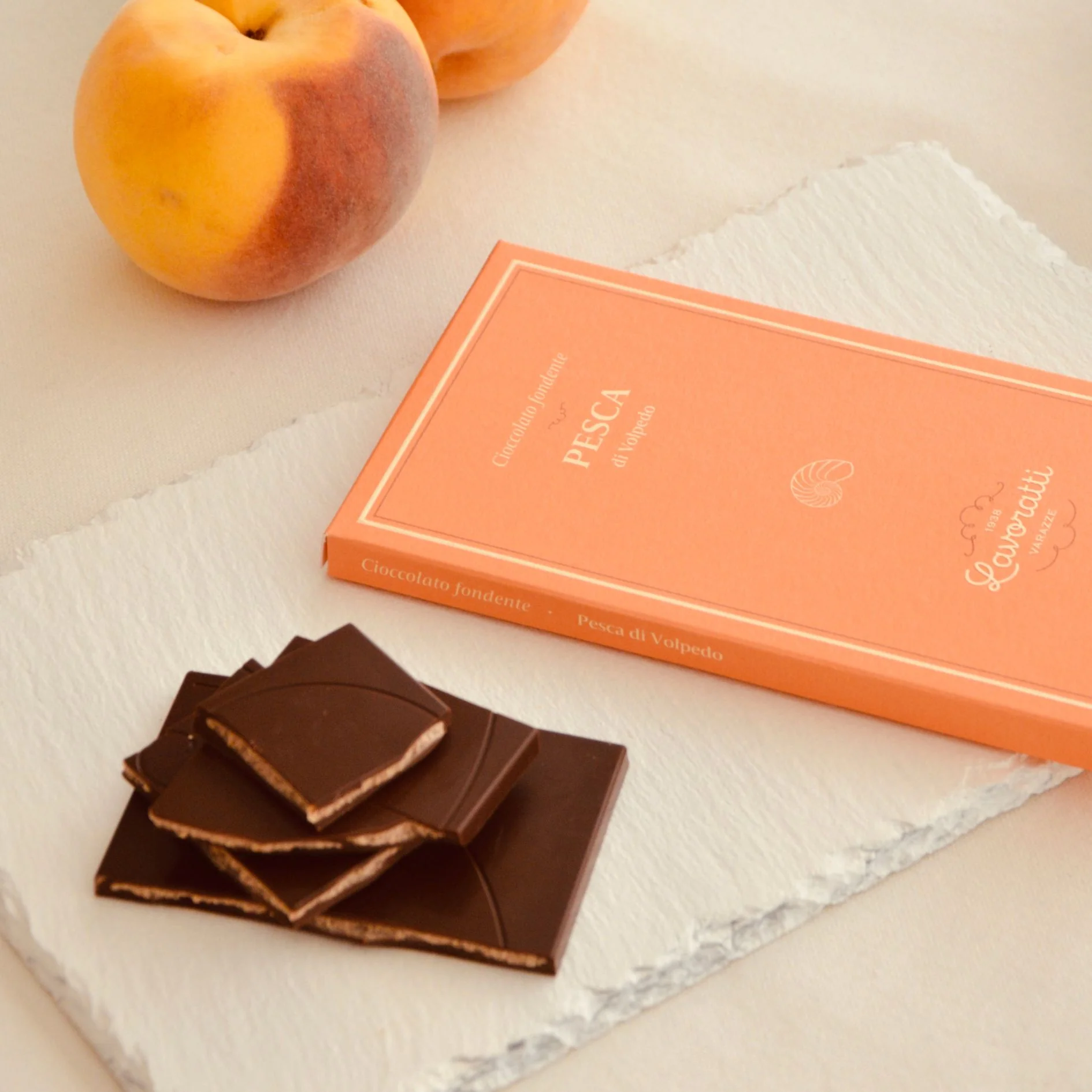 Dark Chocolate Bar with Volpedo Peach Ganache Filling - 2.82 oz - Image 3
