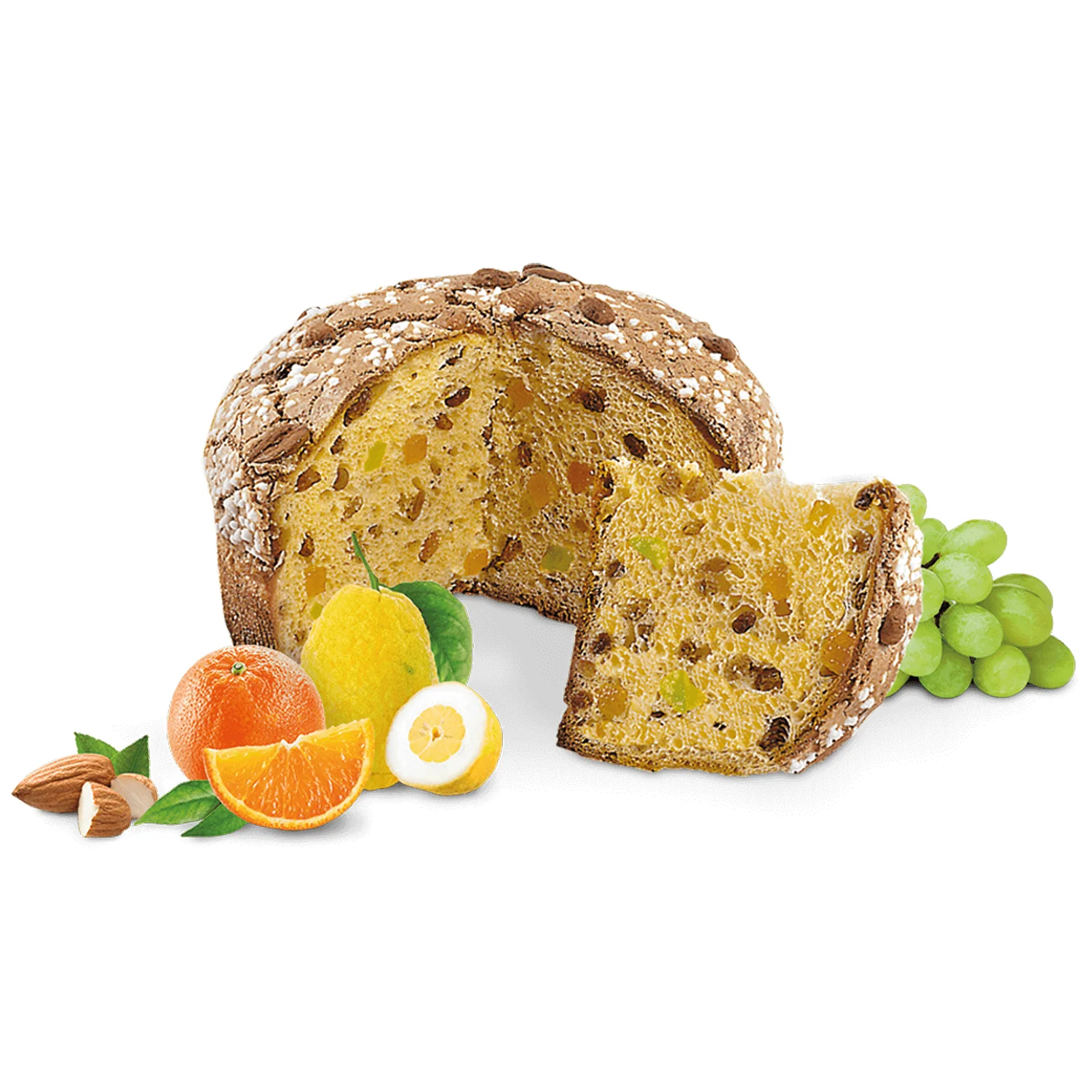 Mandorlato (Almond Glazed) Panettone with Candied Fruit and Raisins - 2.2 lb - Image 3