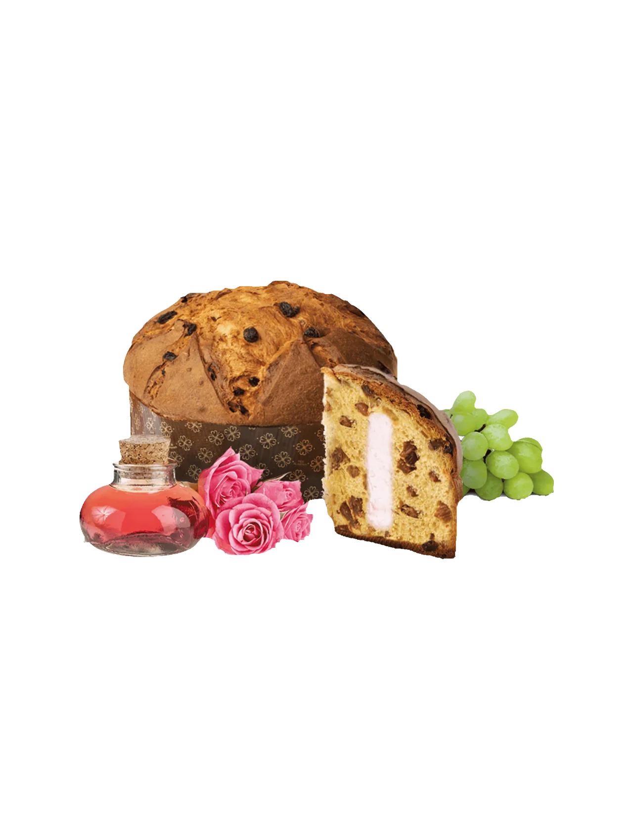 Panettone Rose with Rose Syrup - 2.2 lb - Image 3