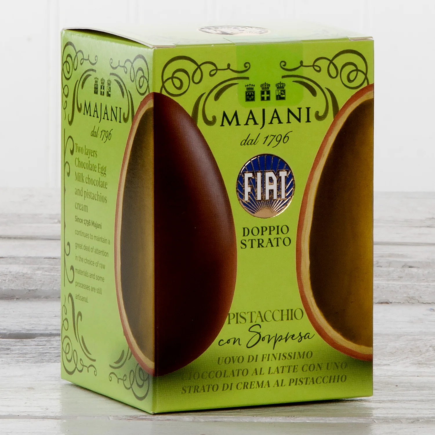 Milk Chocolate Fiat Easter Egg with Pistachio Cream - 2.29 oz