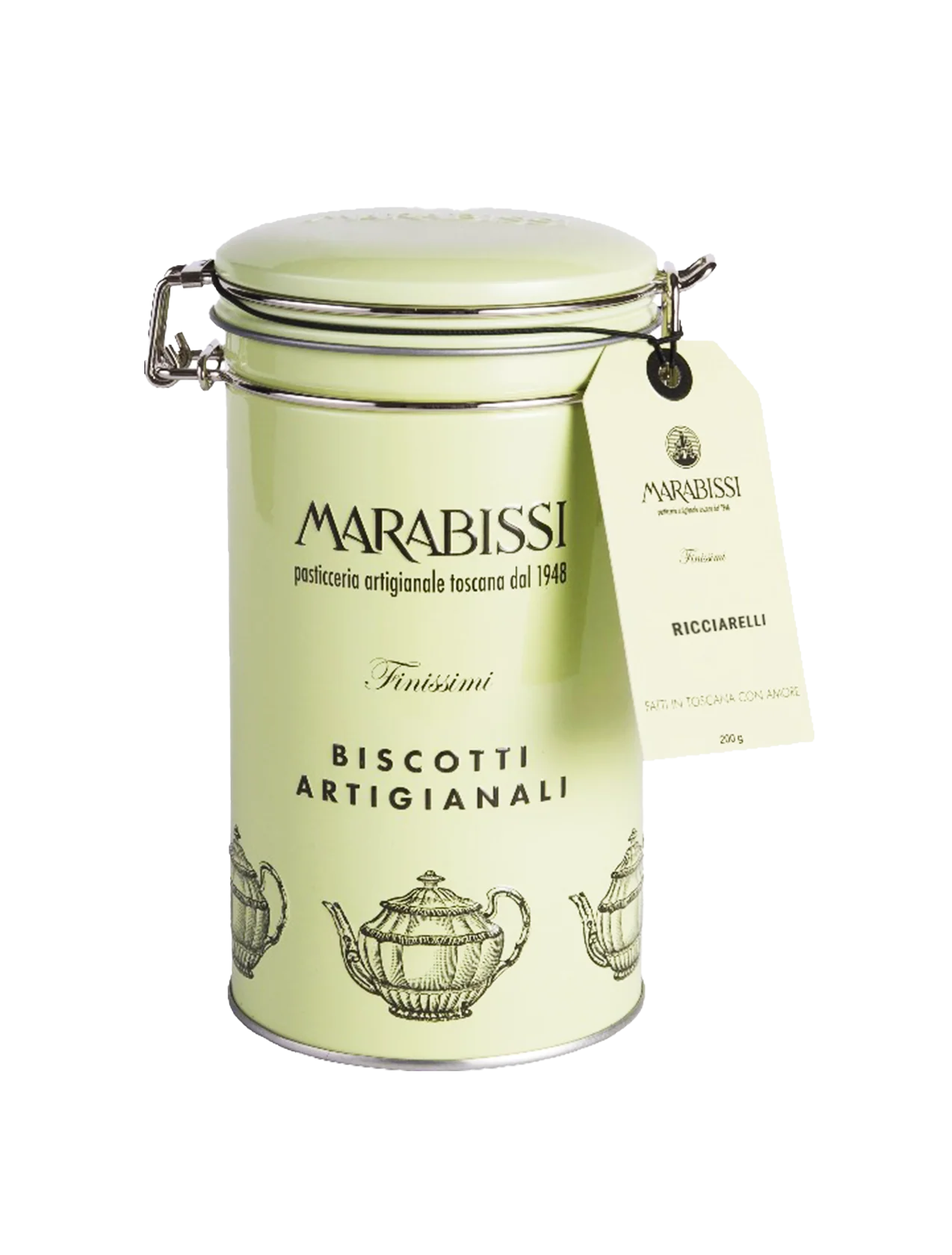 Tuscany Ricciarelli Cookies in Green Tin - 5.64oz