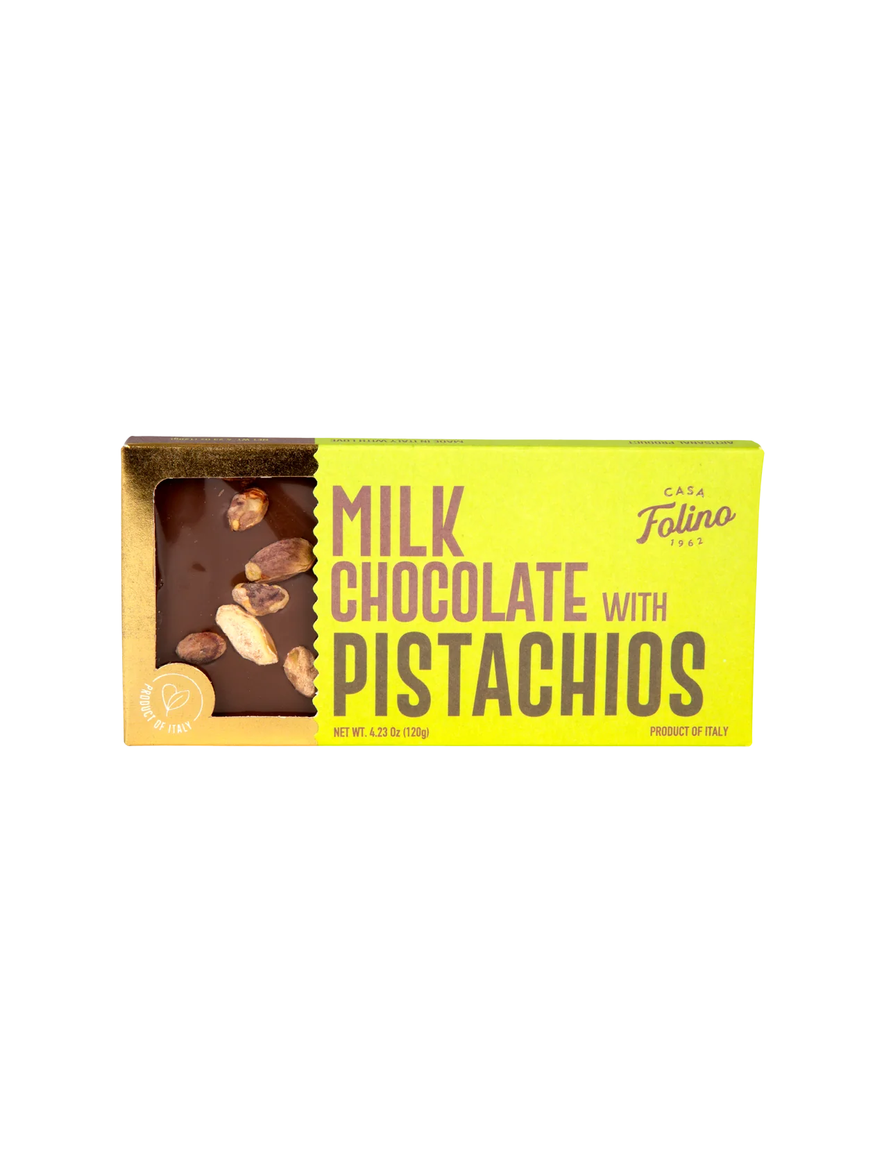 Milk Chocolate Bar with Whole Pistachios - 4.23 oz