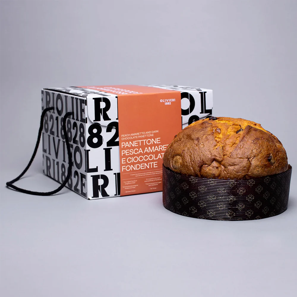Olivieri 1882 Peach Amaretto and Chocolate Panettone - 26.5 oz