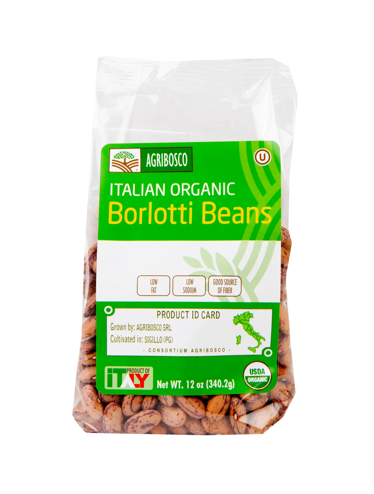 Organic Borlotti Beans - 12 oz