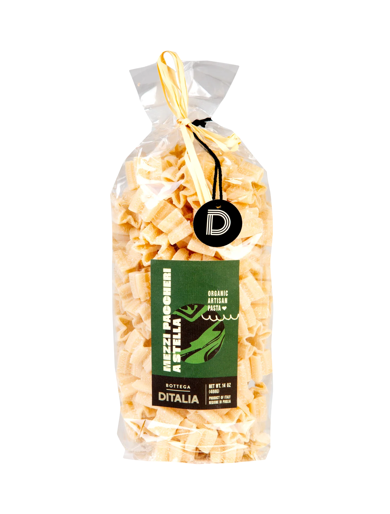 Organic Mezzi Paccheri A Stella "Star" Pasta - 14.1 oz