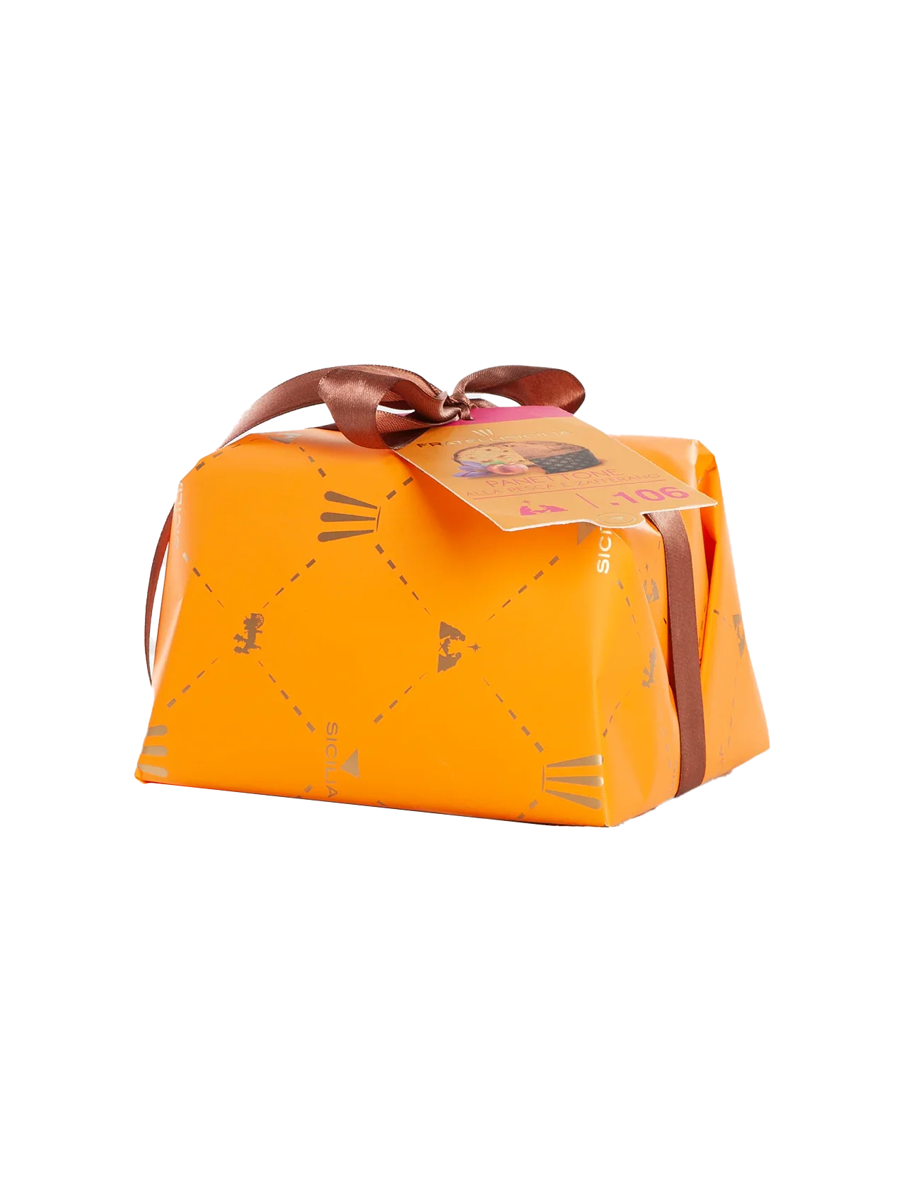 Panettone with Sicilian Candied Peach with Saffron - 1.1 lb