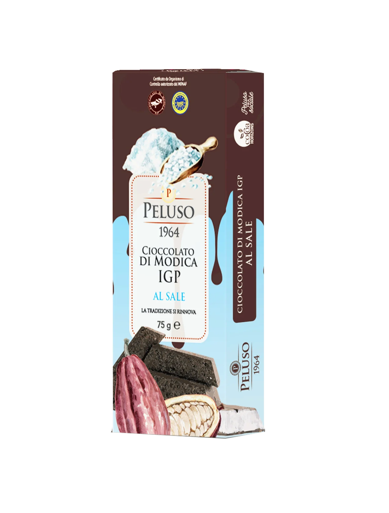 Modica Chocolate Bar with Sicilian Sea Salt - 2.64 oz