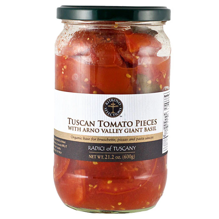 Organic Tomato Pieces with Tuscan Giant Basil - 21.2oz