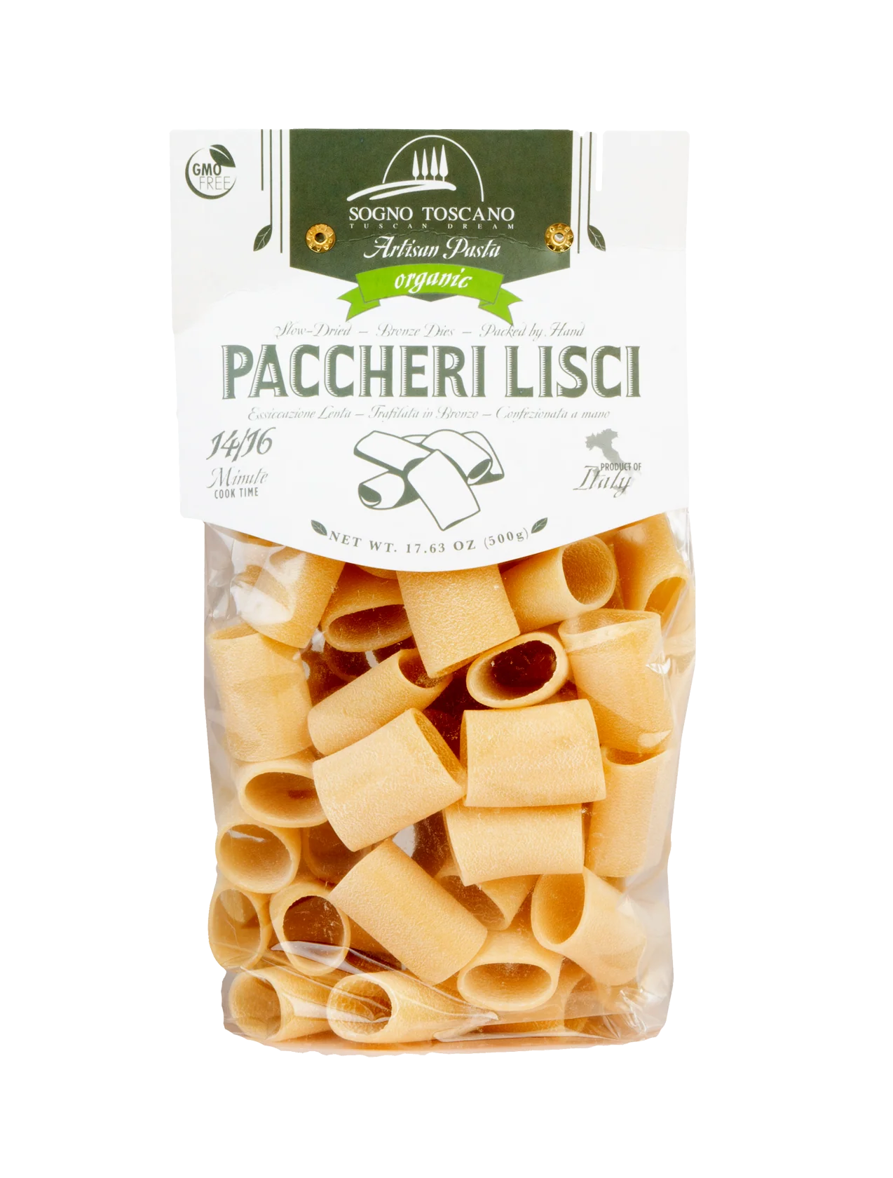 Organic Paccheri Lisci - 17.6 oz