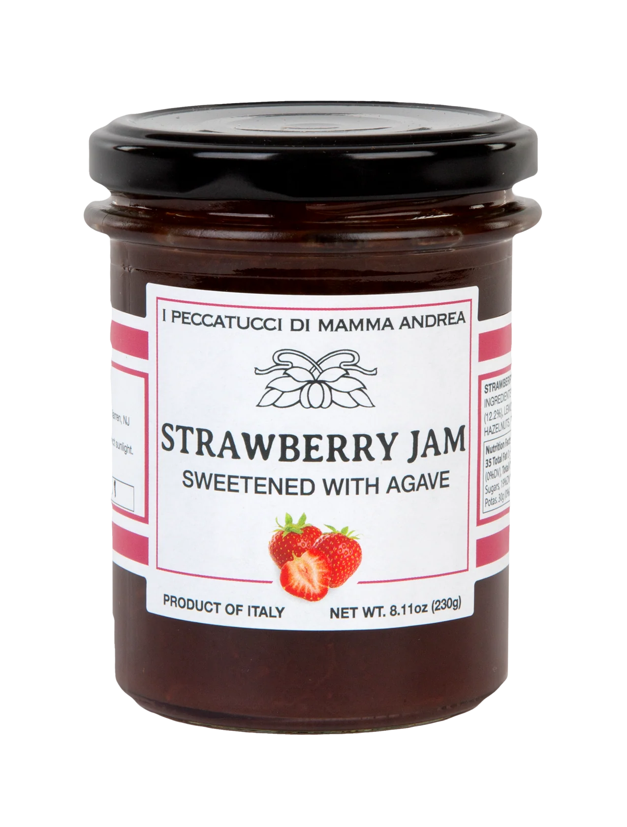 Strawberry Jam Sweetened with Agave - 8.11 oz