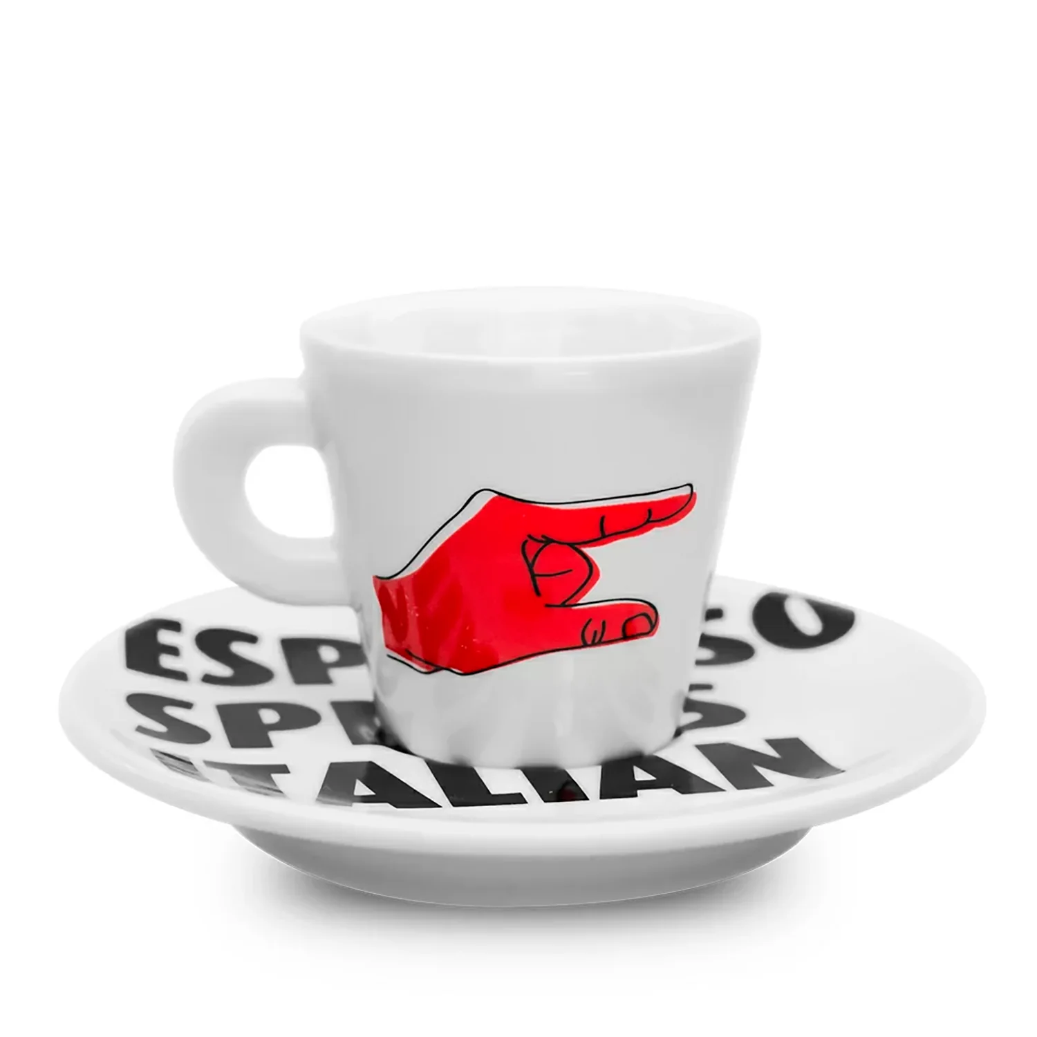 "Espresso Speaks Italian" Espresso Cup and Saucer Set of 6 - Image 5