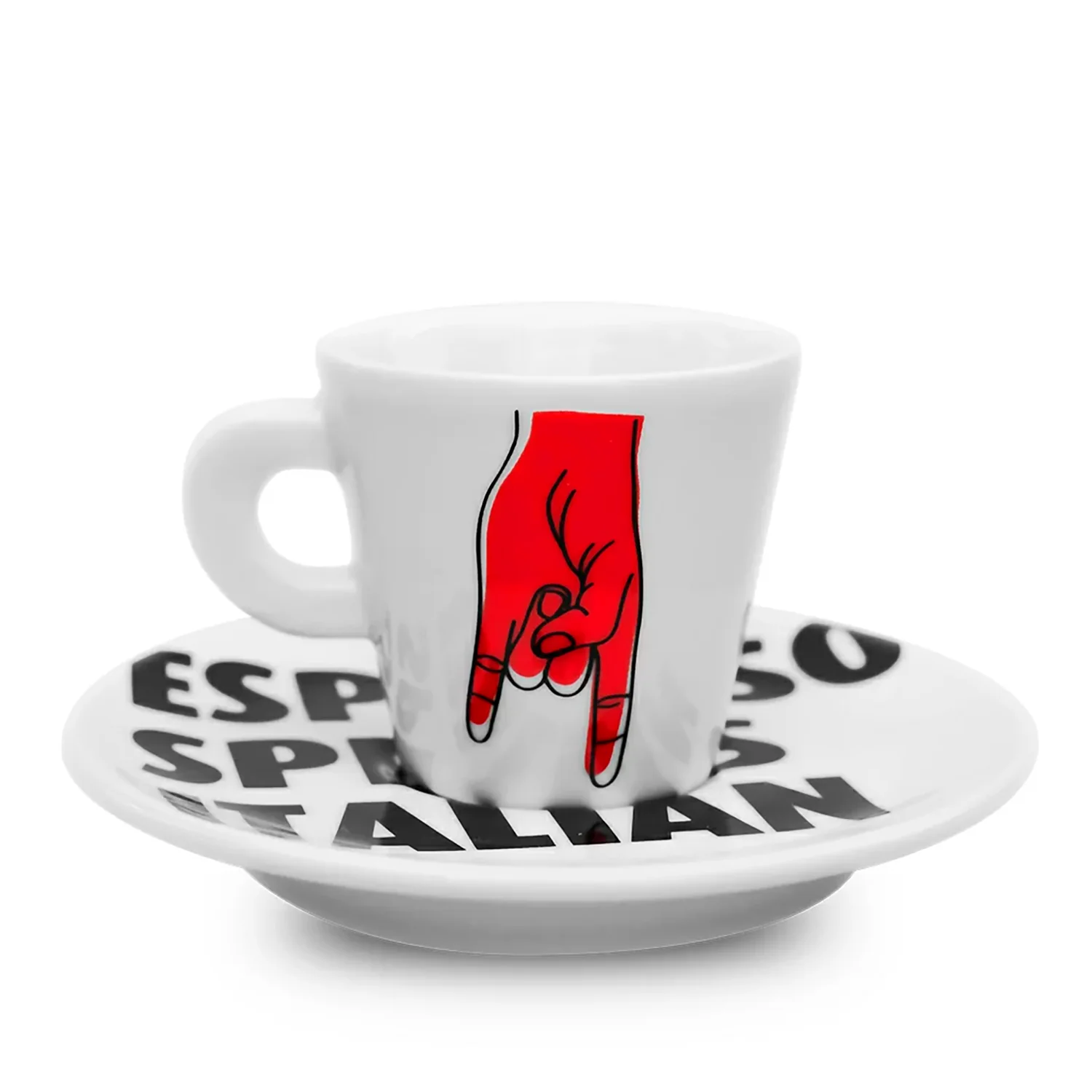"Espresso Speaks Italian" Espresso Cup and Saucer Set of 6 - Image 7
