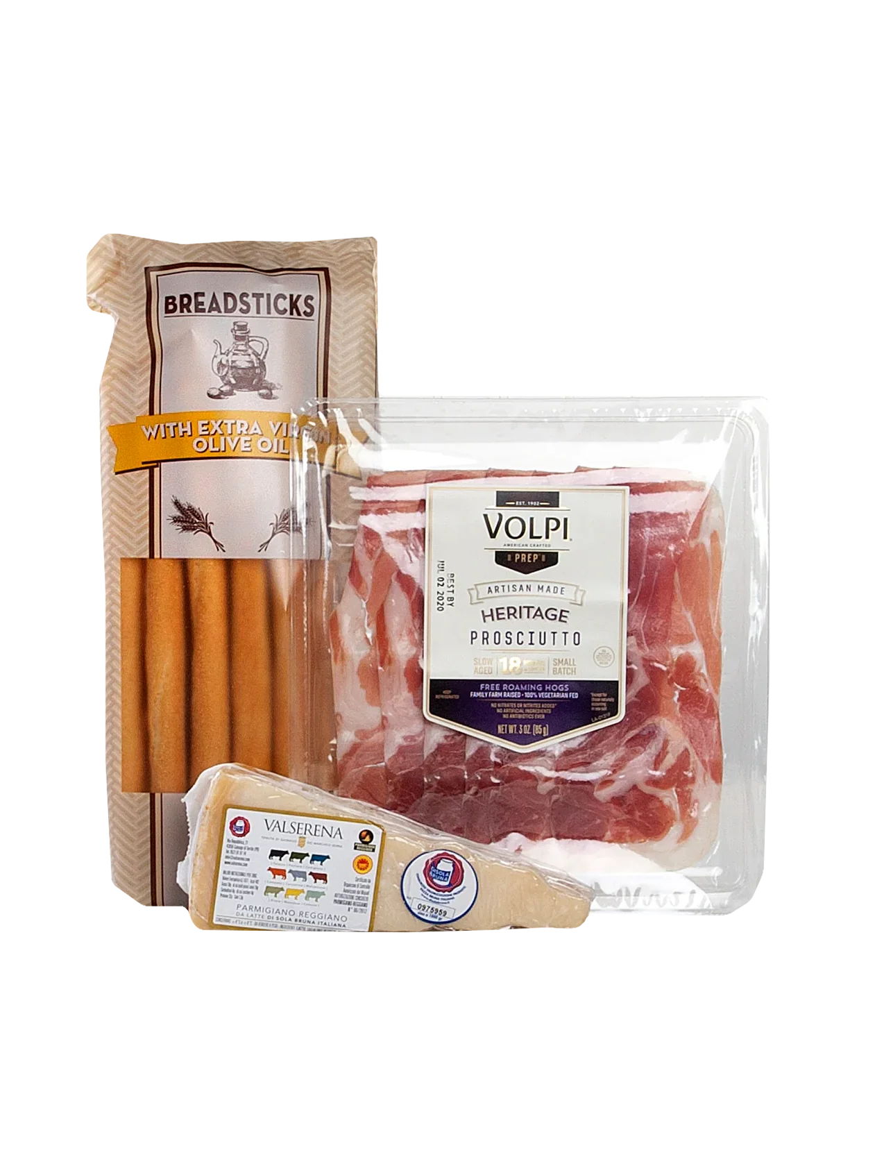 Volpi Heritage Prosciutto and Parmigiano Sampler | Set of 3